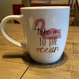 Flamingo “Take me to the Ocean” mug. 20 oz